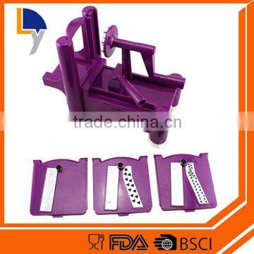 New Design Product Factory Sale Tri-Blade Plastic Spiral Vegetable Slicer Cutter