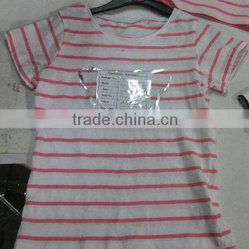 GIRLS SHORT SLEEVE YARN DYED STRIPED TSHIRT ( BRAND: LISA ROSE )