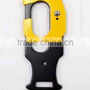 Yellow & Black Automatic Latching Mechanism Self Snap Lock Hook Safety Latch