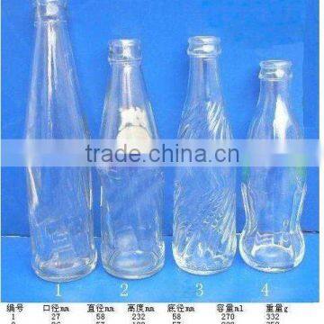 8OZ clear glass alocohol beverage bottle soft drinking beverage bottle soda bottle