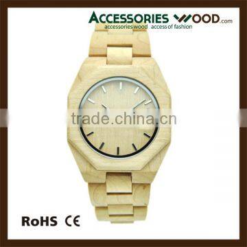 Natural Wood Waterproof Quartz Wooden Watch With Customized Logo photo-3
