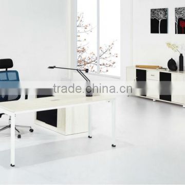 SUNRISE Hot selling L-shaped computer desk with wooden side table