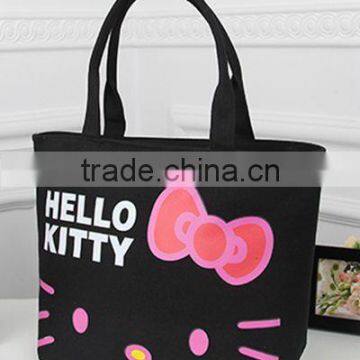 factory direct custom printed canvas tote style hello Kitty bag