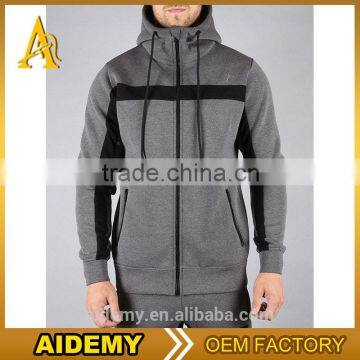 wholesale mens heather plain zipper hoodies cotton hoodie suit