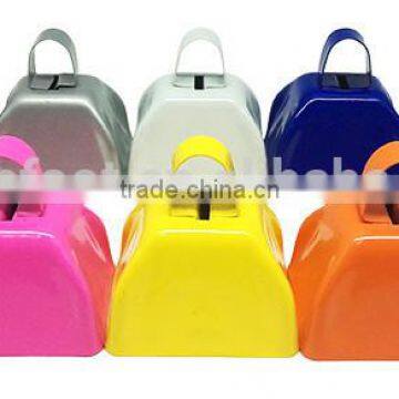 3''metal Cow Bell in Many Colors With Logo Printed as Promotional Gifts