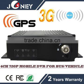 3g Wifi Gps 720p hd Dvr 4ch Mobile Bus/vehicle Video Dvr with sd card recording (MDR310WGD)