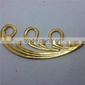 furniture metal decorations parts in gold color plating , imitation gold color plating processing severice