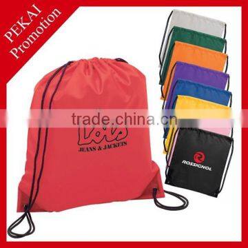 Custom Logo Printing Colored Drawstring Backpack
