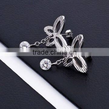 Fashion Big Crystal Stainless Steel Crystal Earring BE10161 photo-3