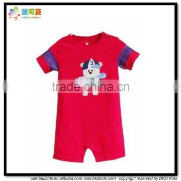 Cute embroidery baby boy clothes with red color from BKD baby clothes