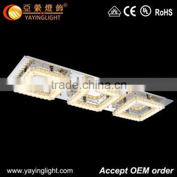 luxury crystal led ceiling,remote control rectangular crystal chandelier led ceiling