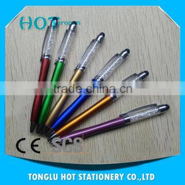 2016 Fashion Logo Printed 2 in 1Full Color Twist Stylus Crystal Pen photo-6