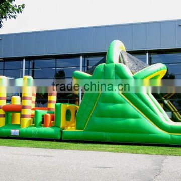 Huge adult and childrens obstacle course for fun, outdoor party inflatable obstacle course for sale