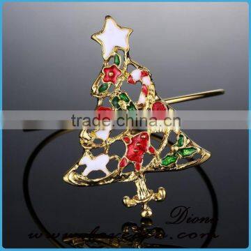Merry Christmas Party Gift Charms Gold Christmas Tree Bracelets Bangle photo-3