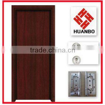 2016 New modern design wood panel elegant interior door with hinge