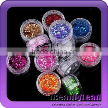 Fahional 12 colors nail art glitter powder