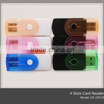 colorful wholesale card reader custom 4 ports card reader(OS-CR135)