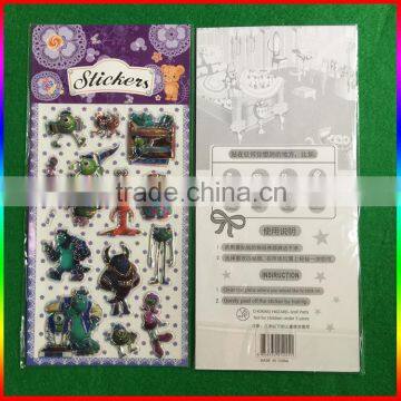 Embossed PVC Stickers Cartoon Figure Stickers With Silver Range photo-3