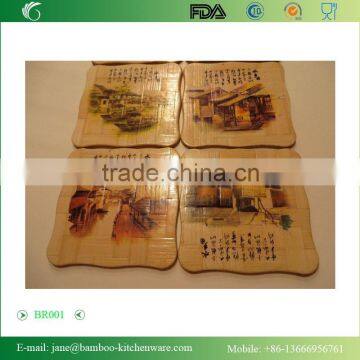 Traditionary Natural Home Decor Bamboo Coaster, Set of 6 photo-4