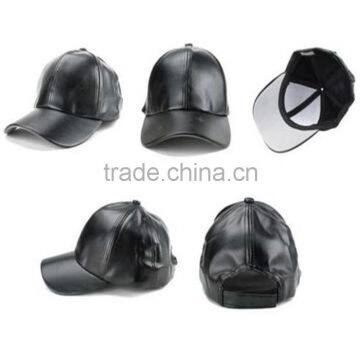 American Style Custom Plain Sport Hats Leather Baseball Cap photo-3