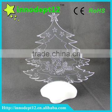 Christmas Gift 3D Illusion Led Optical Night Light, Tree Shape Christmas Decoration photo-4