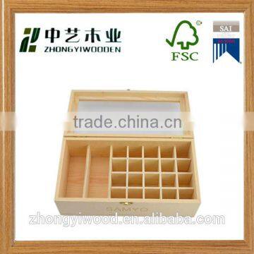 Top grade gift decoration beautiful packing customized wooden essential oil box