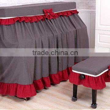 cotton linen lace piano cover half height piano topper