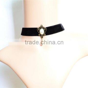 Retro vintage Gothic Black Lace Resin Collar Choker Necklaces for women collier Fashion Jewelry