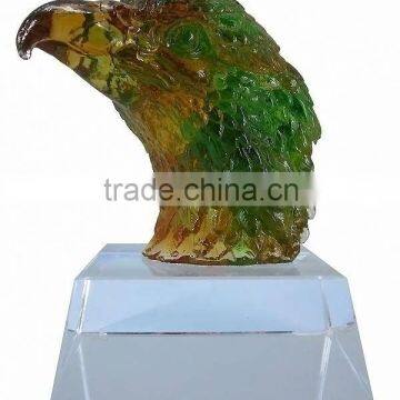 BS192 colored crystal craft of eagle trophy