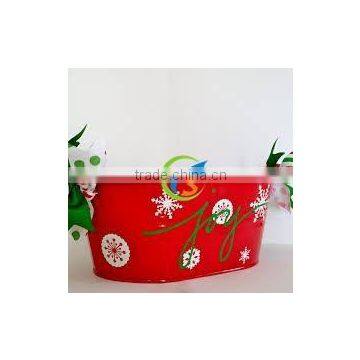 Lovely christmas decorations metal bucket