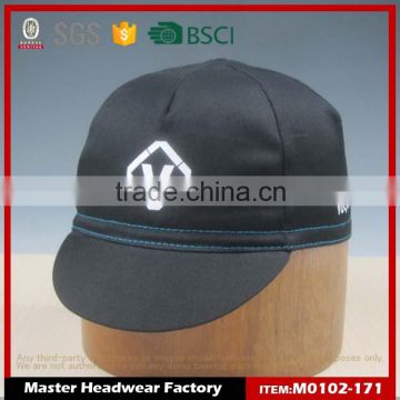 Black cotton cycling cap