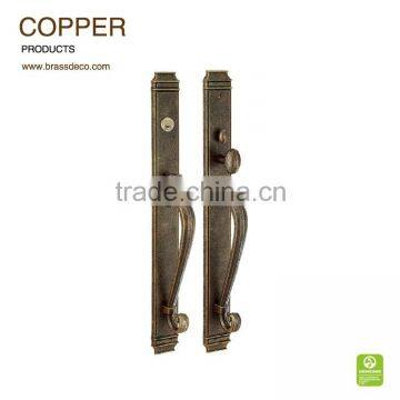 Antique brass double sided door pull handle LC938 with classical style