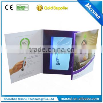 10inch LCD Screen Digital Media Arts Brochure with custom print