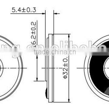 Hot Sale 32MM 16ohm 1W Professional Speaker With ROHS