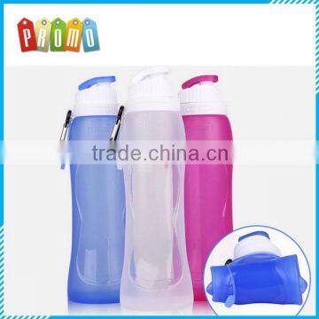 17 oz Portable Silicone Folding Squeeze Water Bottle, Eco-friendly Silicone folding water bottle