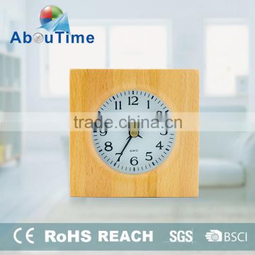 Creative wooden carving table clock with wrist effect