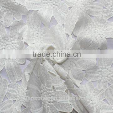 New Design Printing Embroidery Guipure Lace Fabric With Butterflies in Love With Flowers photo-1