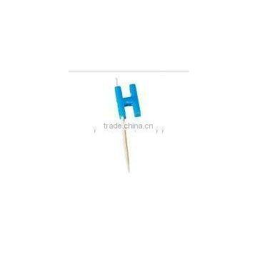 Wholesale Alphabet Pick Candle 'H', Candle A B C D E F G ...Y , 26 letter candle Kids Birthday Partyware