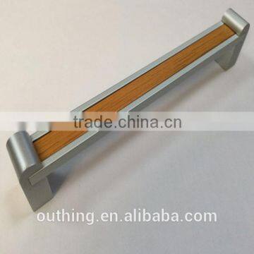 anodized wooden color aluminum alloy furniture hardware cabinet handle