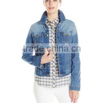 New fashion Denim Trucker Jacket for lady