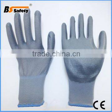 BSSAFETY OEM Black Nitrile Coated Safety Glove With Logo Printing photo-3