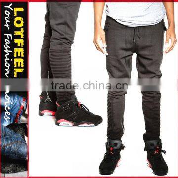 BIKER JOGGERS man pants moto jogger pants gym pants (lotbike073)