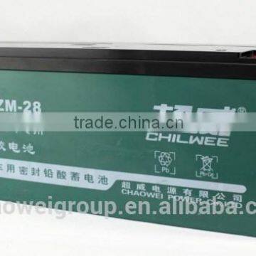 DZM Series VRLA Gel Battery for Electric Bicycle, 12V 28A @ 2hr