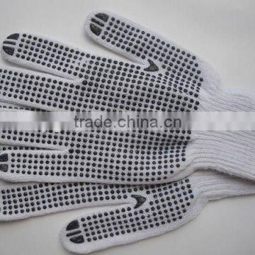 High Quality PVC Dotted Cotton Gloves, Cotton Construction Safety Working Gloves LG077