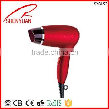 Mini Foldable hair dryer Hotel Household Travel CE ROHS GS, EMC