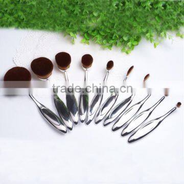 Plastic Electroplating Handle Material Smudge Brush,Angular Blush,Flat Brush Style Oval Gold Makeup Brushes photo-5