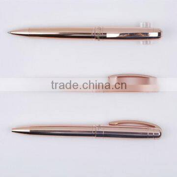 Attractive rose gold heavy metal pen and best ballpoint pen for Luxury gift