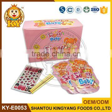 CC Stick With Nail Sticker Candy For Girl