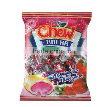 Strawberry Chewy Filling Candy Whosaler 250g