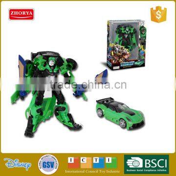 Zhorya toy robot deformation to car with accessory